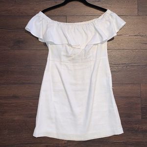 Off the Shoulder Off-White Dress